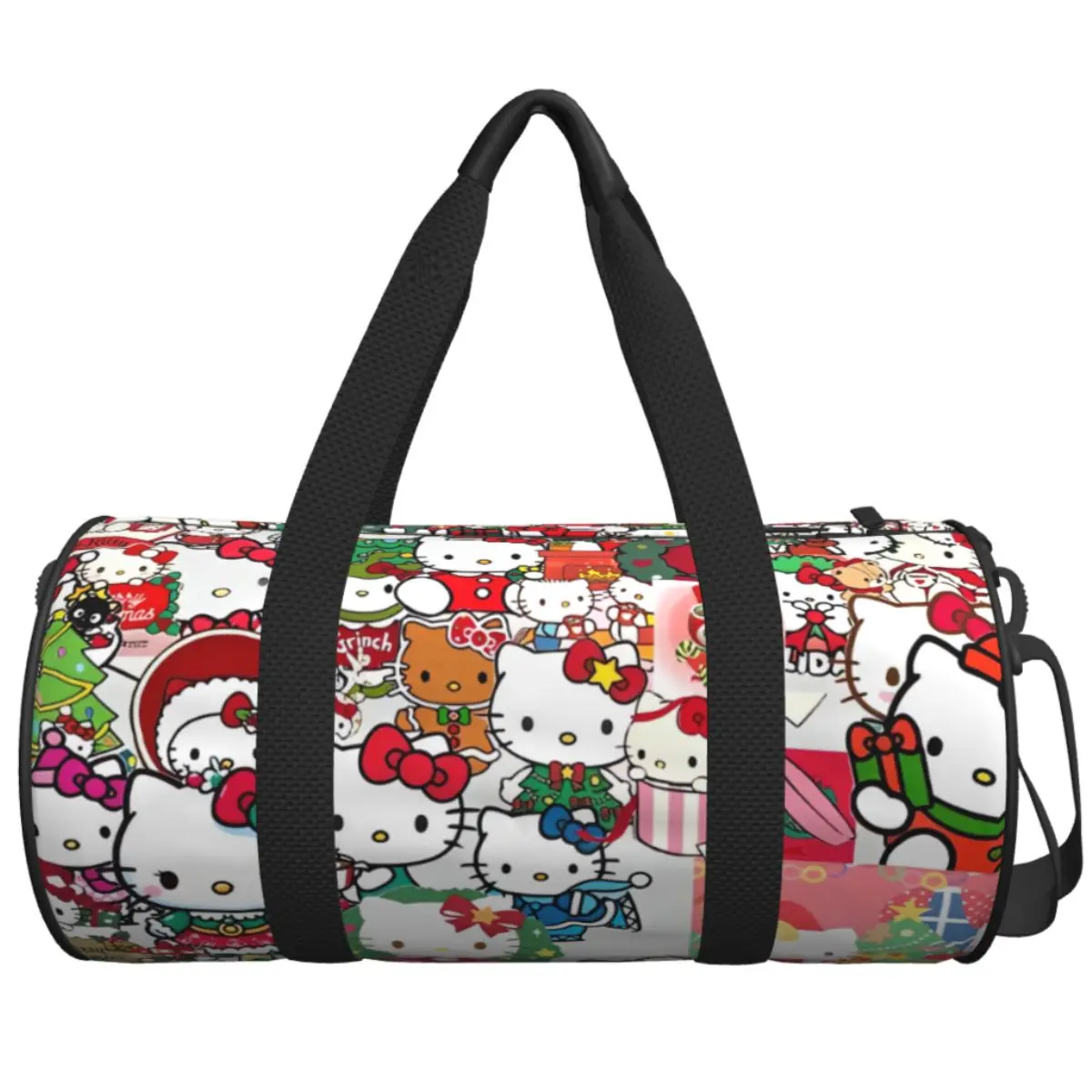 

Kawaii Hello Kitty Travel Bag Cute Cartoon Training Sports Bags Large Novelty Gym Bag Couple Design Waterproof Fitness Bag
