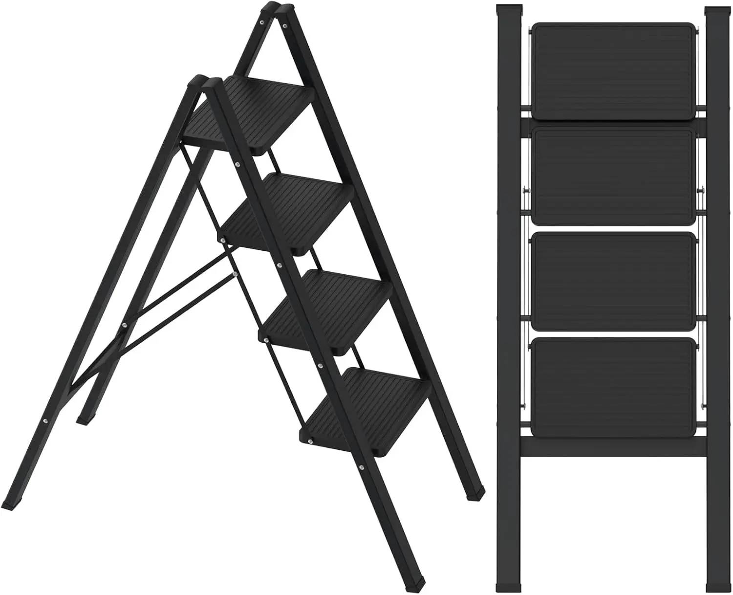 

Складная стремянка с широкими ступенями, нескользящими ножками, портативная, для кухни/гардеробной/для взрослых (16,9 дюймов (Ш) x 39,6 дюймов (В), нагрузка до 350 фунтов)