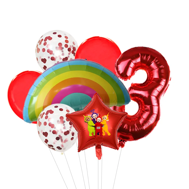 Teletubbies Foil Latex Balloon Set Birthday Party Decor Cartoon Character Globos Baby Shower Supplies Scene Layout Decorations - view 4
