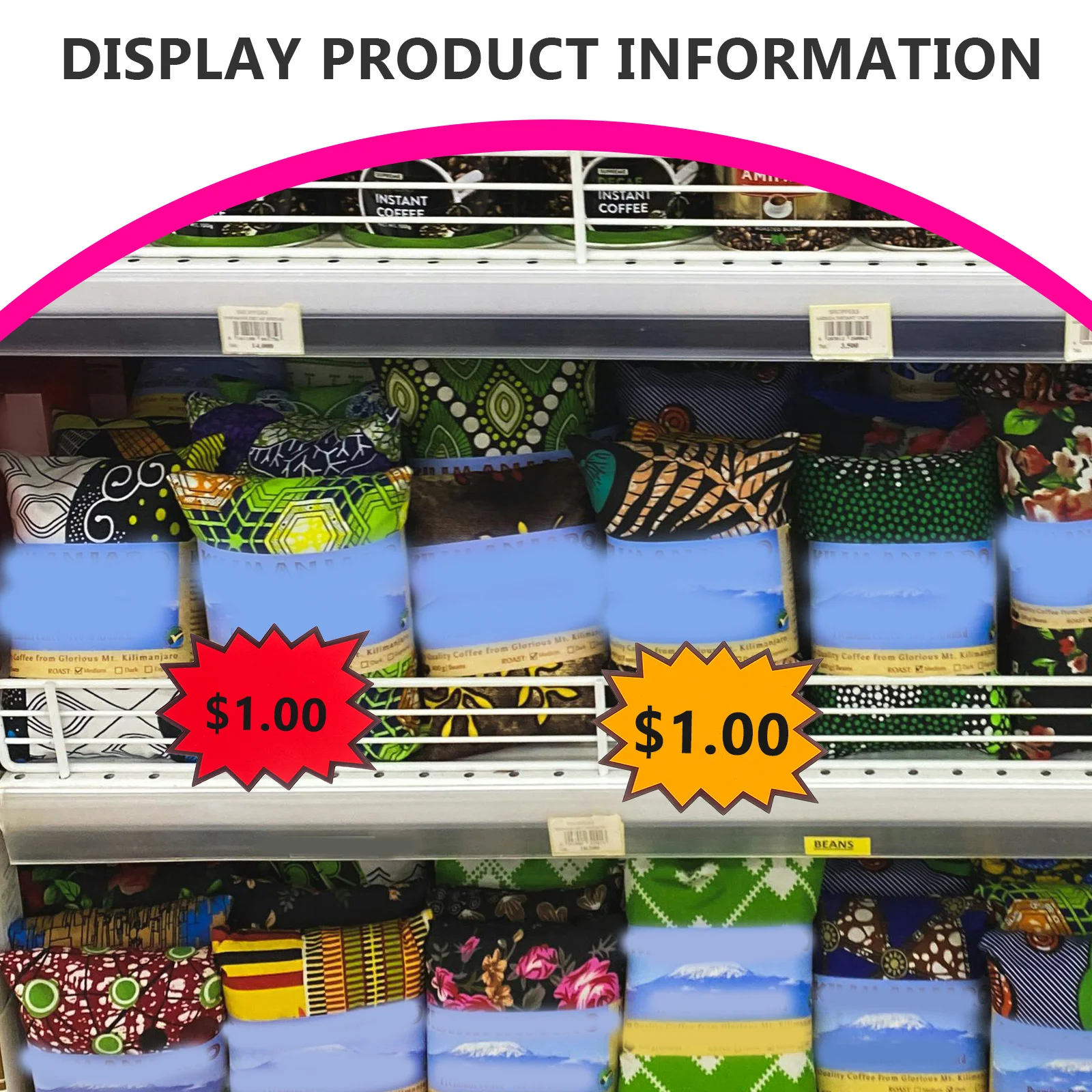 80 قطعة علامات الأسعار الفلورسنت انفجار تصميم فارغة التجزئة تسميات للبيع لافتات سوبر ماركت المرآب ساحة مخزن عرض ملصقات