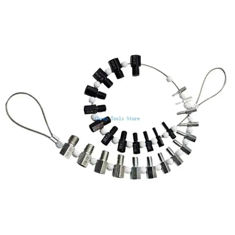 

G88B 26pcs Nut & Bolt Thread Measurement Set Convenient Nut & Bolt Thread Size Tool