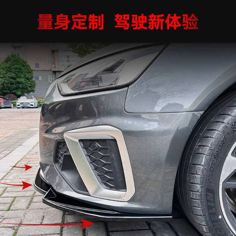 For Audi A4/S4 B9.5 S-Line 2020+, Front Lip & Corner Spoiler Front Bumper Splitter, Sporty Upgrade, Direct Fit.