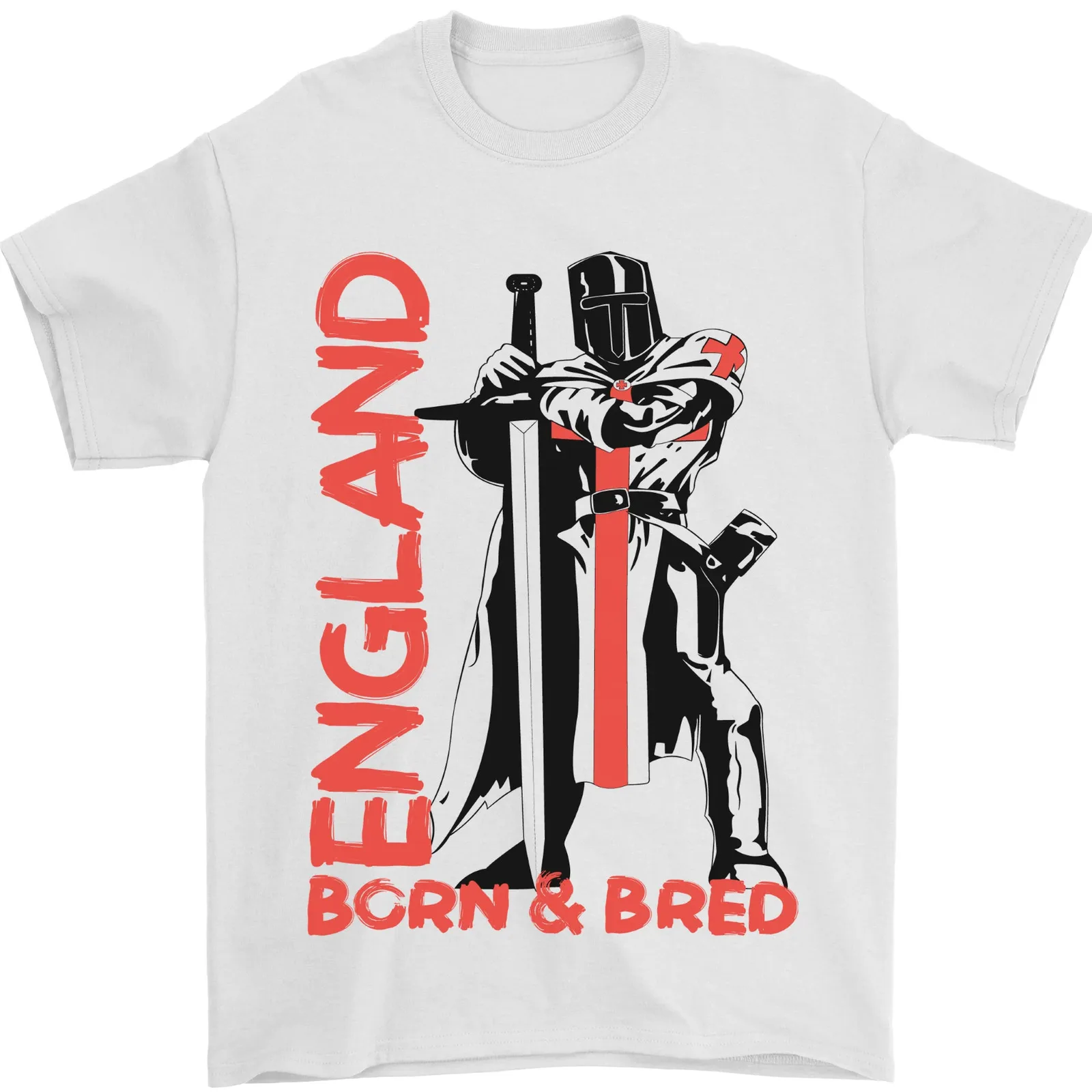 

Born & Bred England St Georges Day Mens T-Shirt 100% Cotton