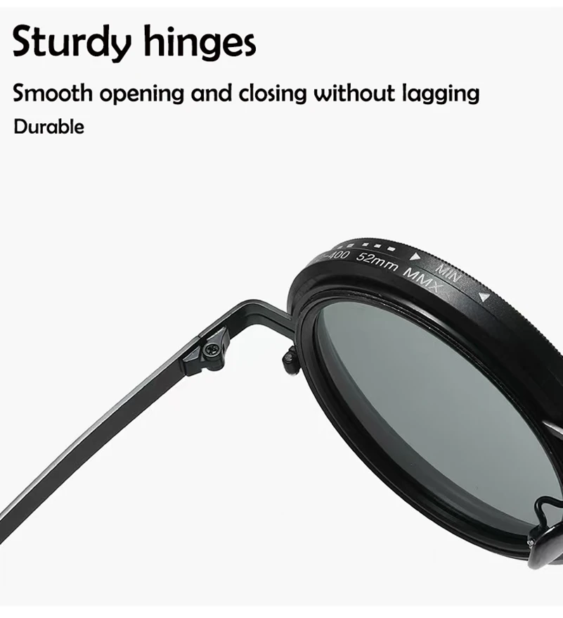 KLASSNUM Männer Handgemachte ND9 Filter Einstellbare Dimmen Sonnenbrille Angeln Fahren Gläser Anti Glare UV PLuxury Polarisierte Gläser – Detail 6