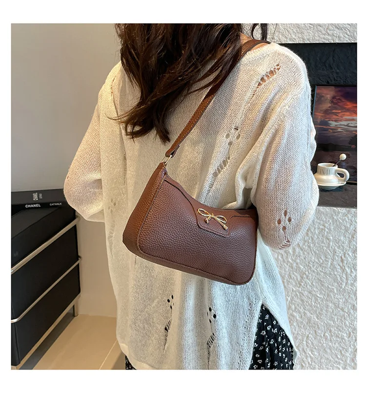 Neu eingetroffene Damen-Umhängetasche mit Schleifendesign, modische, individuelle Pendeltasche – Detail 7