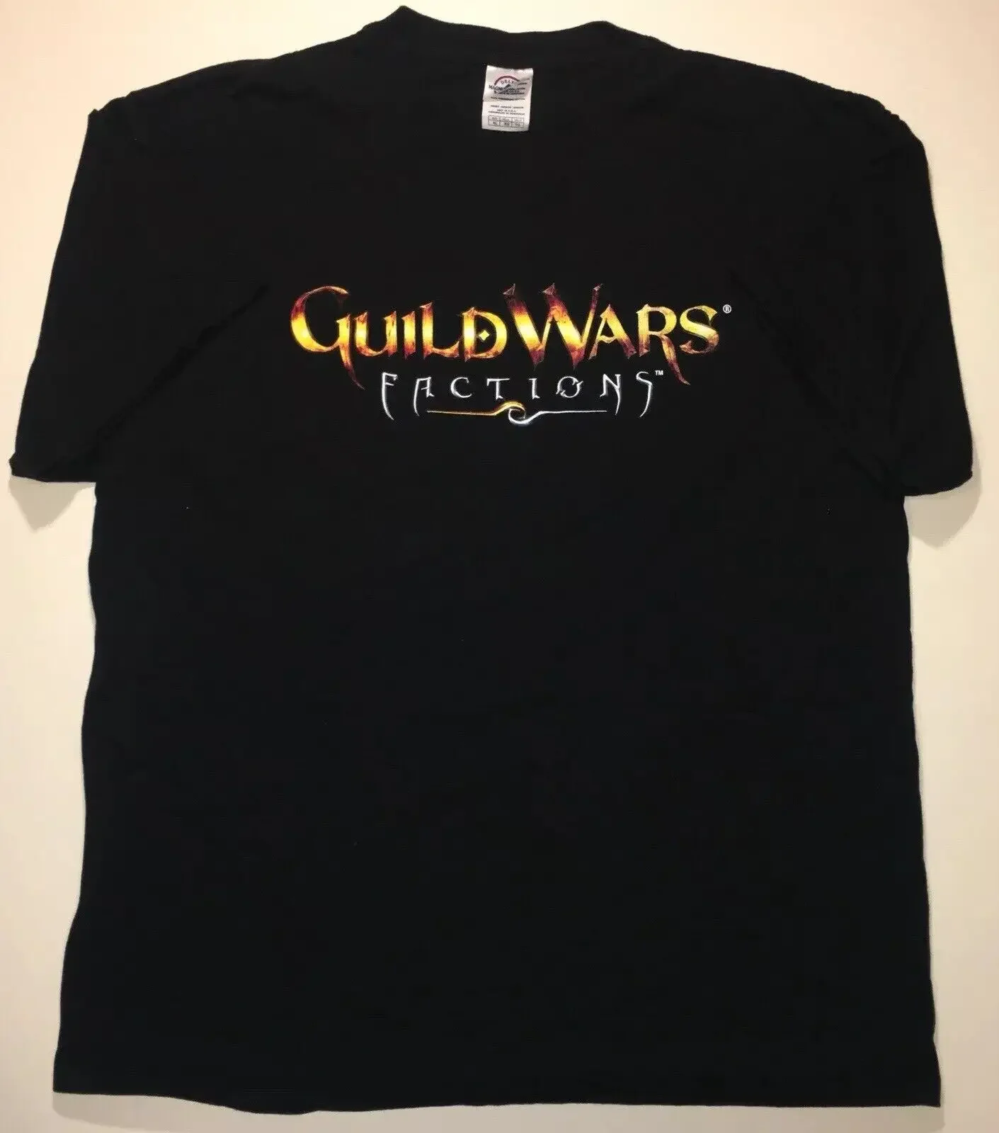 VTG Y2K Guild Wars RPG PC Video Game Promo Graphic T-shirt 2006 XL 00s Black