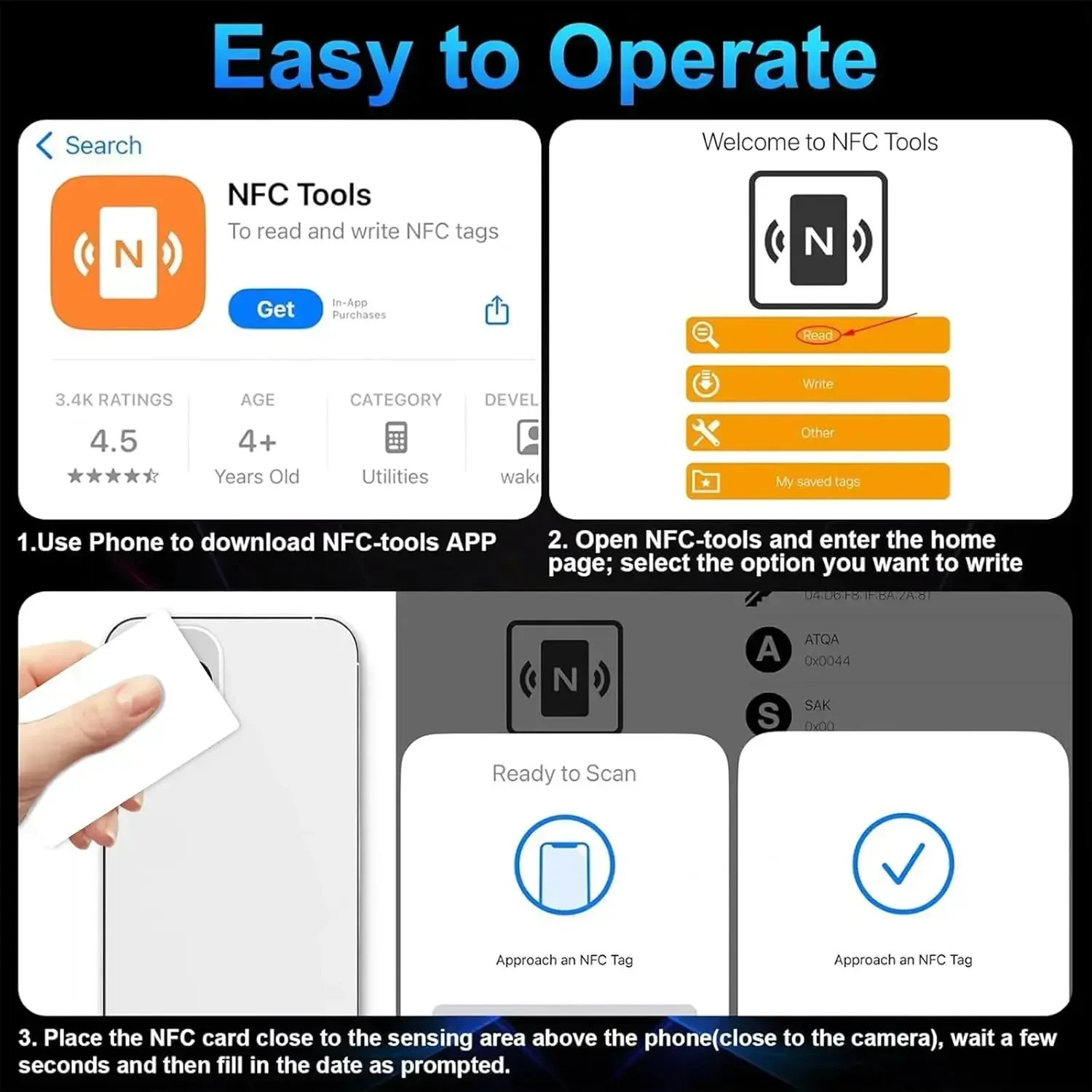 10-5PCS NFC215 Black Cards Rewritable NFC Ntag215 PVC Cards Blank Easy Convenient Programmable NFC Business Card Chip 504Bytes
