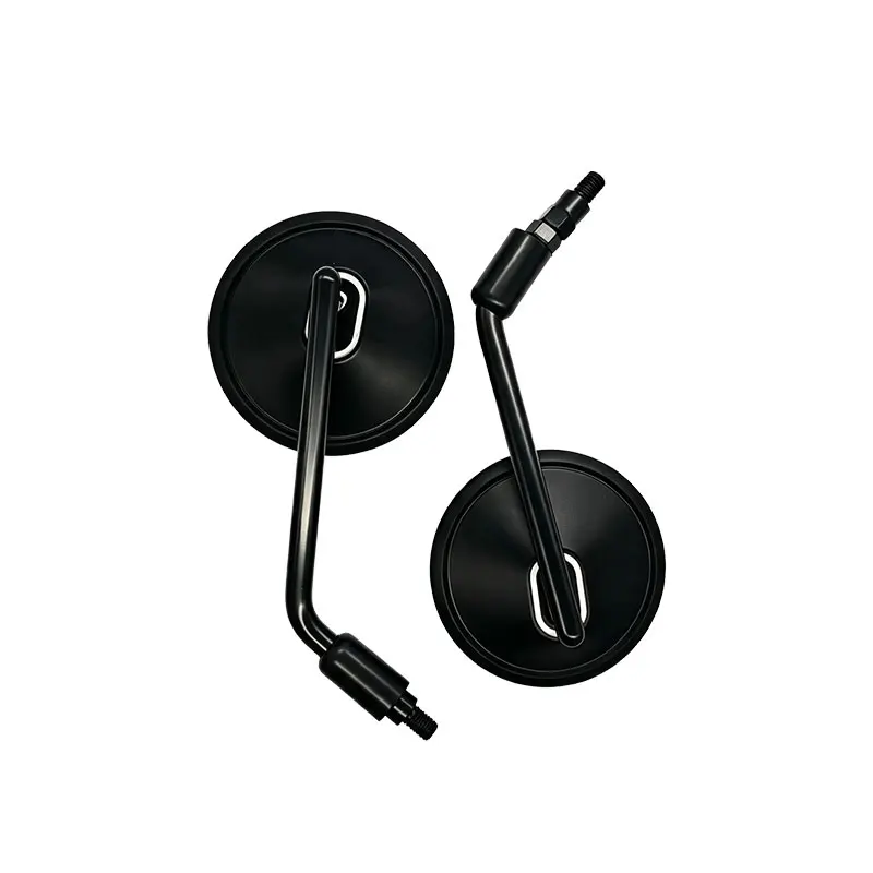 Universelle 10mm Motorradspiegel mit Klarer HD-Linse Rückspiegel M10 Aluminium Runde Schwarze Seitenspiegel – Detail 5