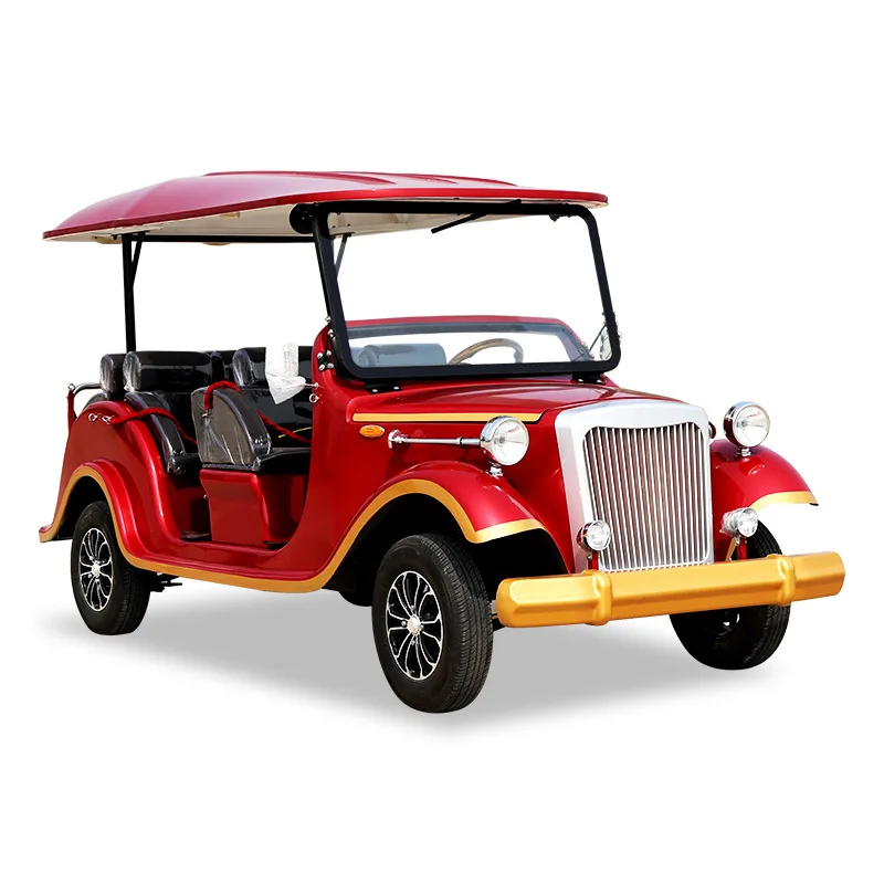 Electric sightseeing car, scenic spot shuttle bus 8-seat sales office viewing classic car