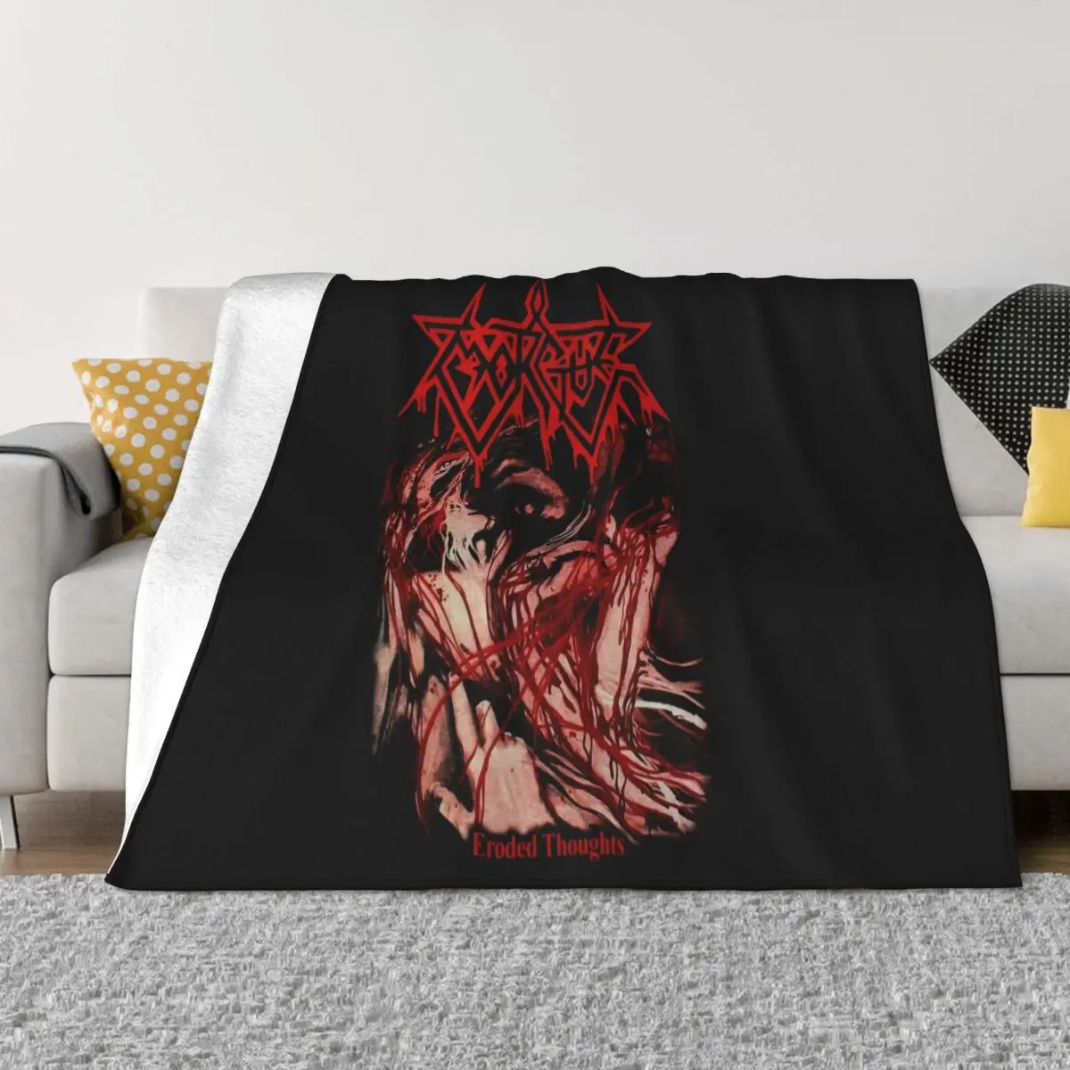 Morgue Eroded Thoughts Death Metal Monstrosity Brutal Truth New Black Leisure Throw Blanket