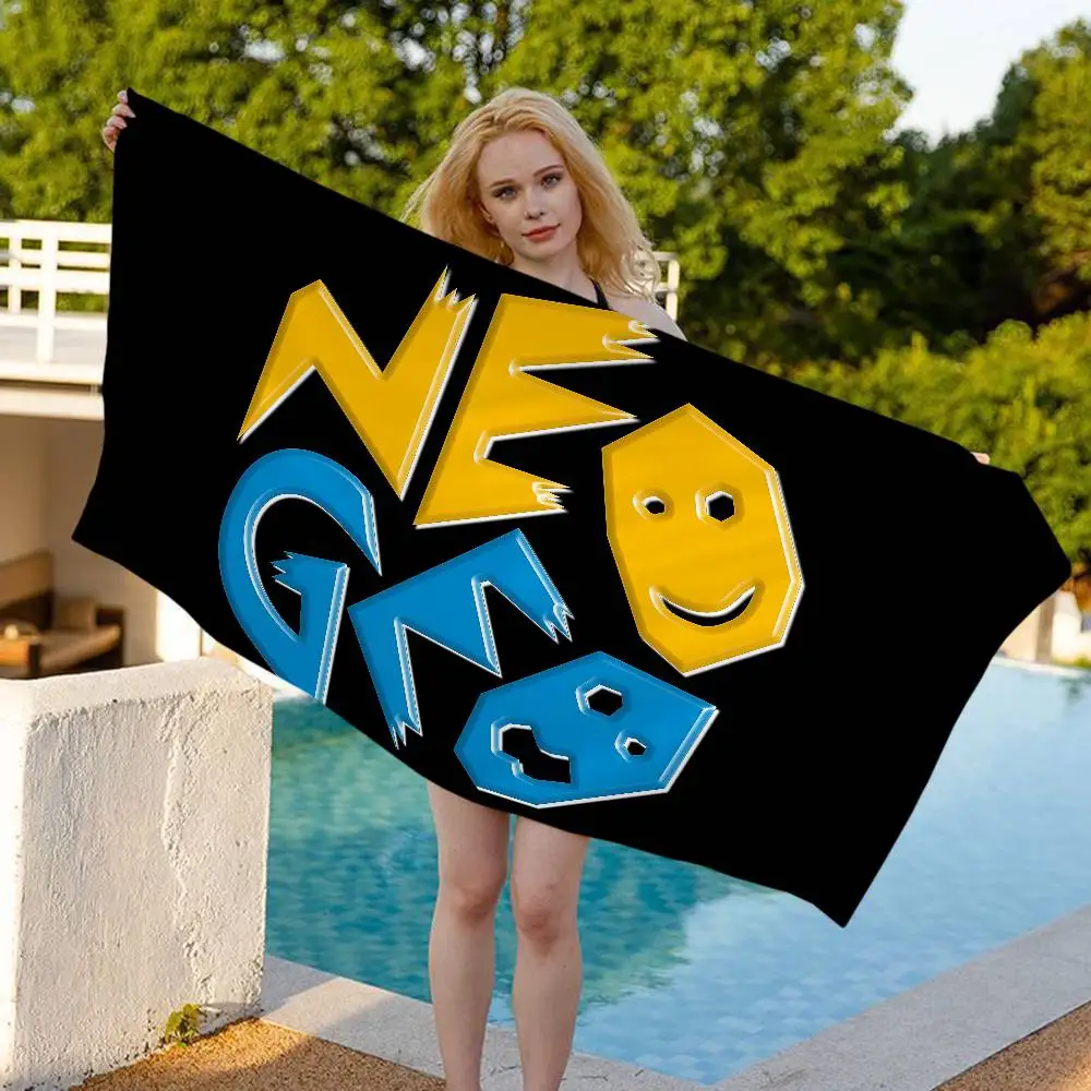 S-SNK N-Neogeo Neo Geo Beach Towel Colorful Bath Towels for Girl Microfiber Quick Dry Custom Sand Free Beach Yoga Spa Gym Pool