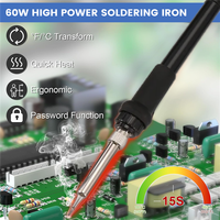 2In1 Soldering Station 8898 Digital Display Welding Rework Station Electric Soldering Iron Hot Air Repair Tools-B61B