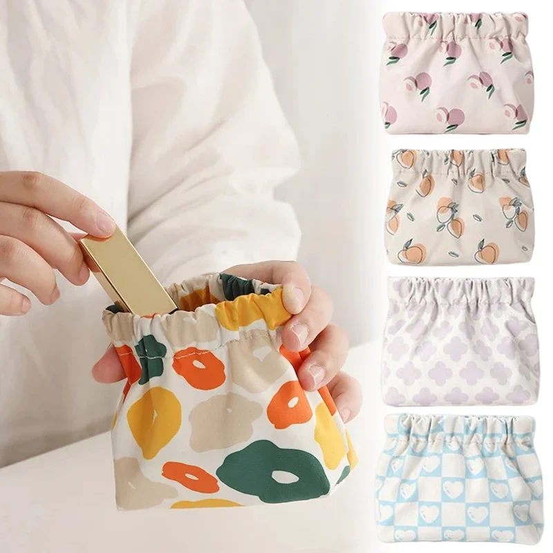 

Printed Oxford Makeup Pouch Key Coin Storage Bags Women Lipstick Bag Travel Toiletry Cosmetic Bag Girl Mini Purse Organizer Case