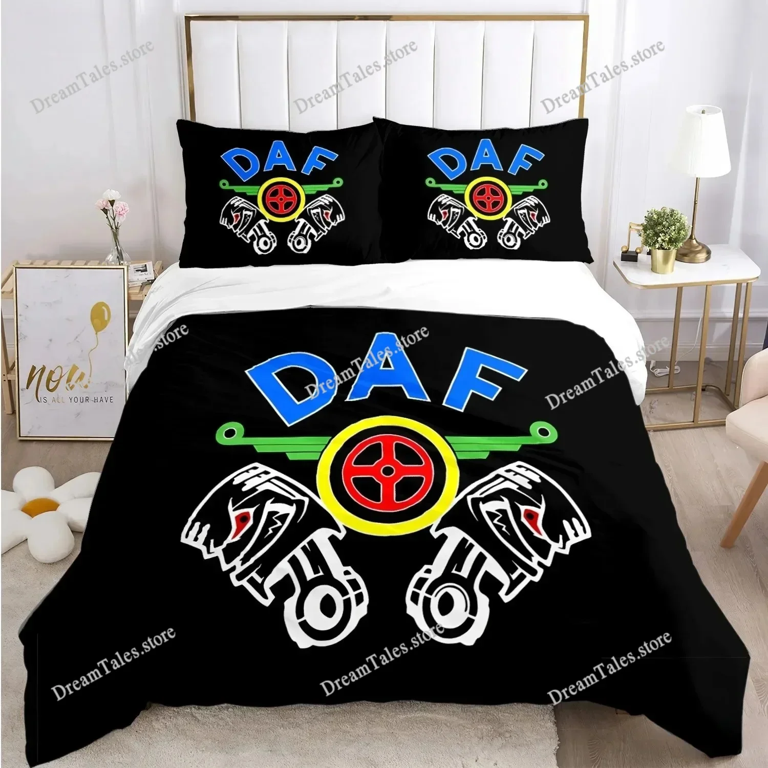 3D Print DAF Truck Logo Bedding Set Boys Girls Twin Queen King Size Duvet Cover Pillowcase Bed Boys Adult Home Textileextile 6