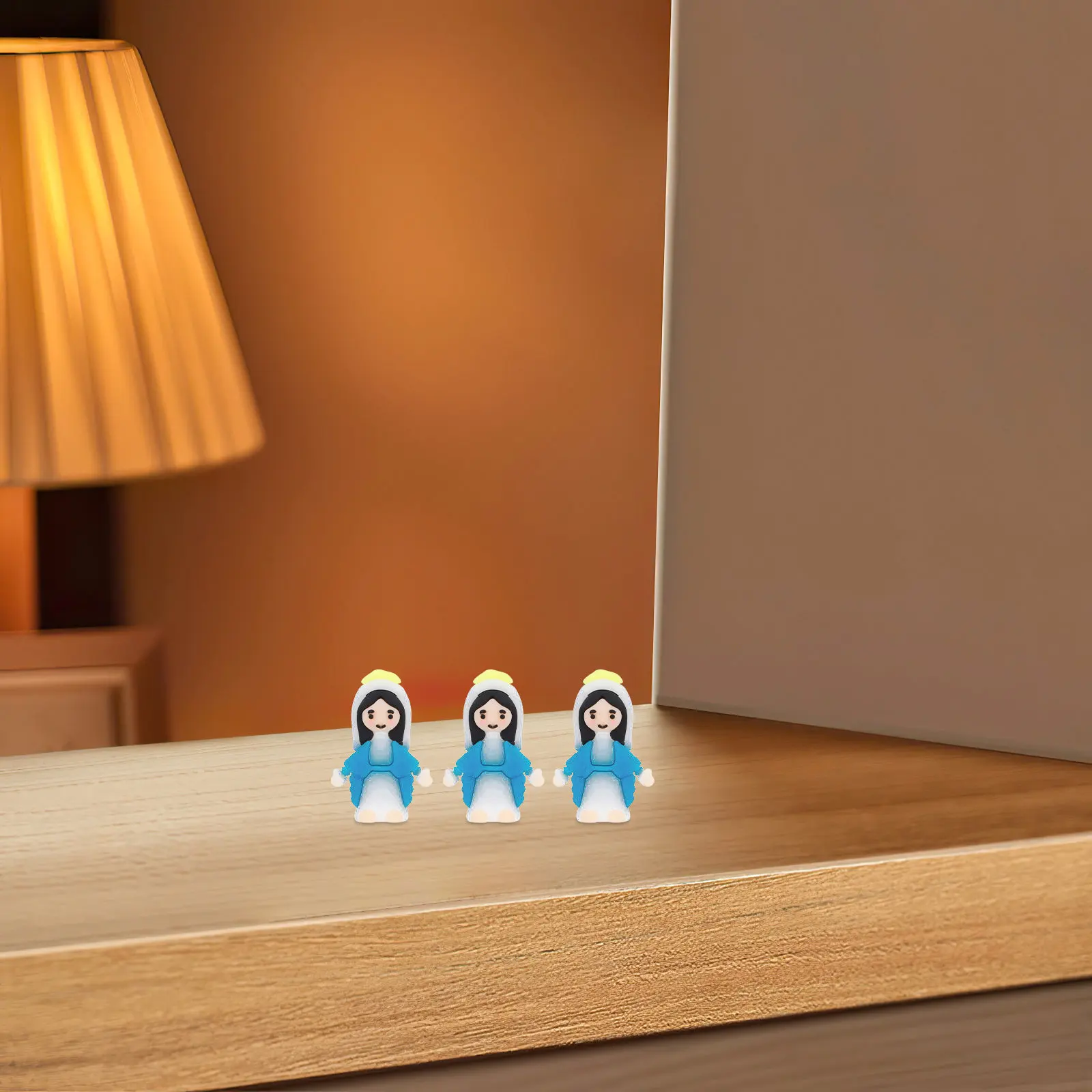 

30Pcs Miniature Virgin Mary Religious Collectibles Cartoon Design Easter Baptism Decorations Party Favor Egg Stuffers