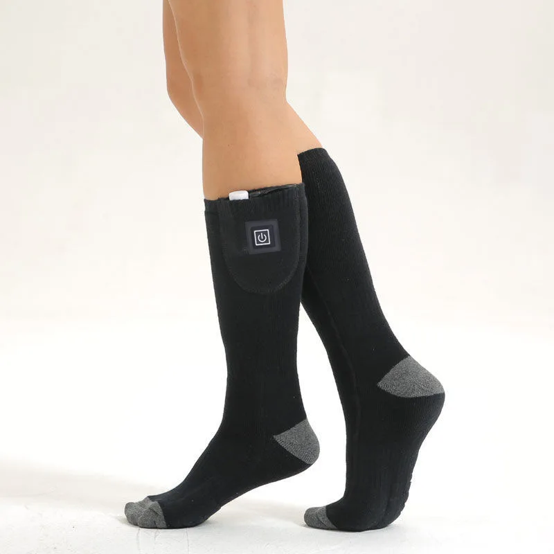 Calcetines térmicos eléctricos de invierno para hombre y mujer, medias térmicas para calentar los pies, senderismo, esquí, ciclismo, calcetines cálidos para exteriores