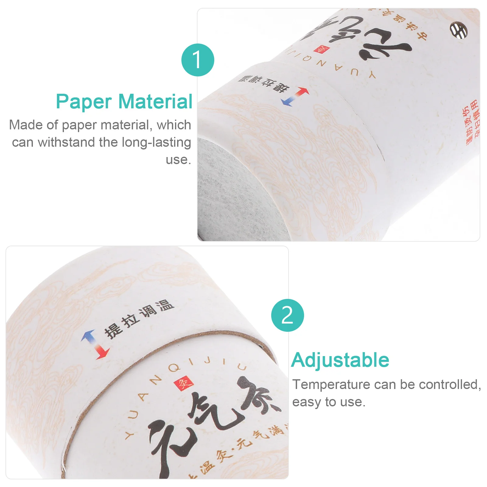 Boîte de moxibustion portable, fournitures de soins du corps, Eva de Moxa, outil de combustion, massage conique, 2 pièces