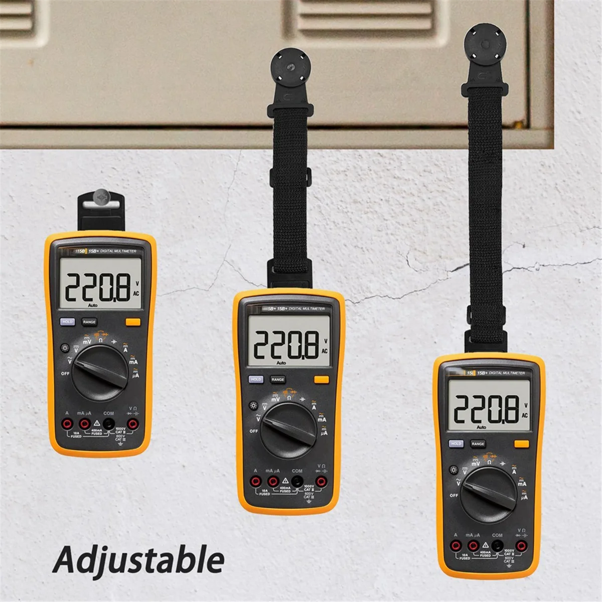 A47U 磁気吊り下げストラップキット Fluke デジタルマルチメーター用、Fluke 50 II、70 III、80 IV、180 シリーズ用吊り下げキットパーツ