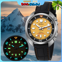 BERNY Automatic Diver Watch for Men Super Luminous Wristwatch Sapphire Sport Mechanical 20ATM 1970 Compressor Diving Men Watches