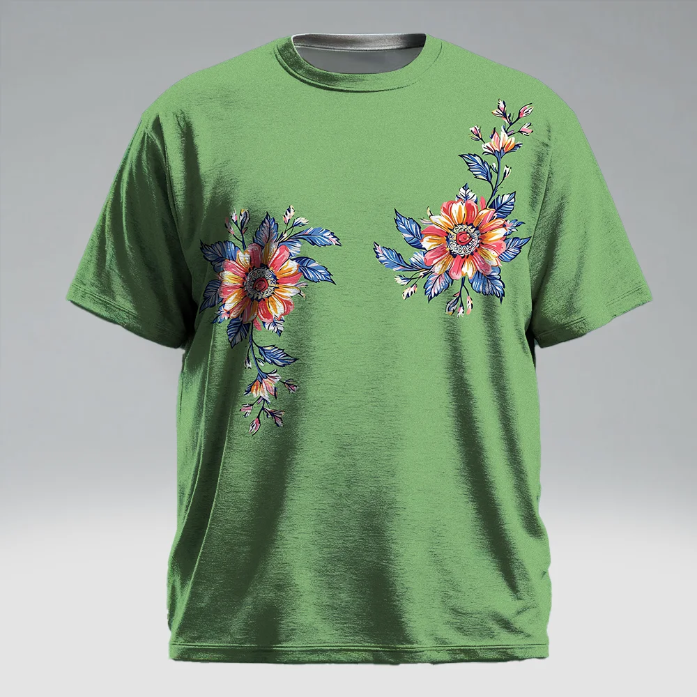 

Мужская футболка с коротким рукавом больших размеров S-9xl: этническая шикарная атмосфера — элегантные принты с племенным узором, устойчивые к морщинам, выходные для прогулок