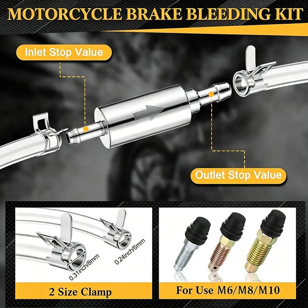 100ML Motorcycle Hydraulic Brake Bleed Kit  Syringe With 50cm Hose, Universal Bleeding Tool For Motorbikes & Scooters - view 5