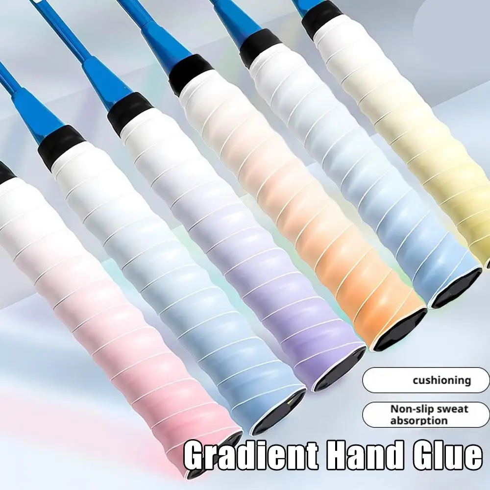 

New Badminton Glue Gradually Changing Color Tennis Anti Racket Absorbing Punching Sweat Shock-absorbing Slip Strap T6P1