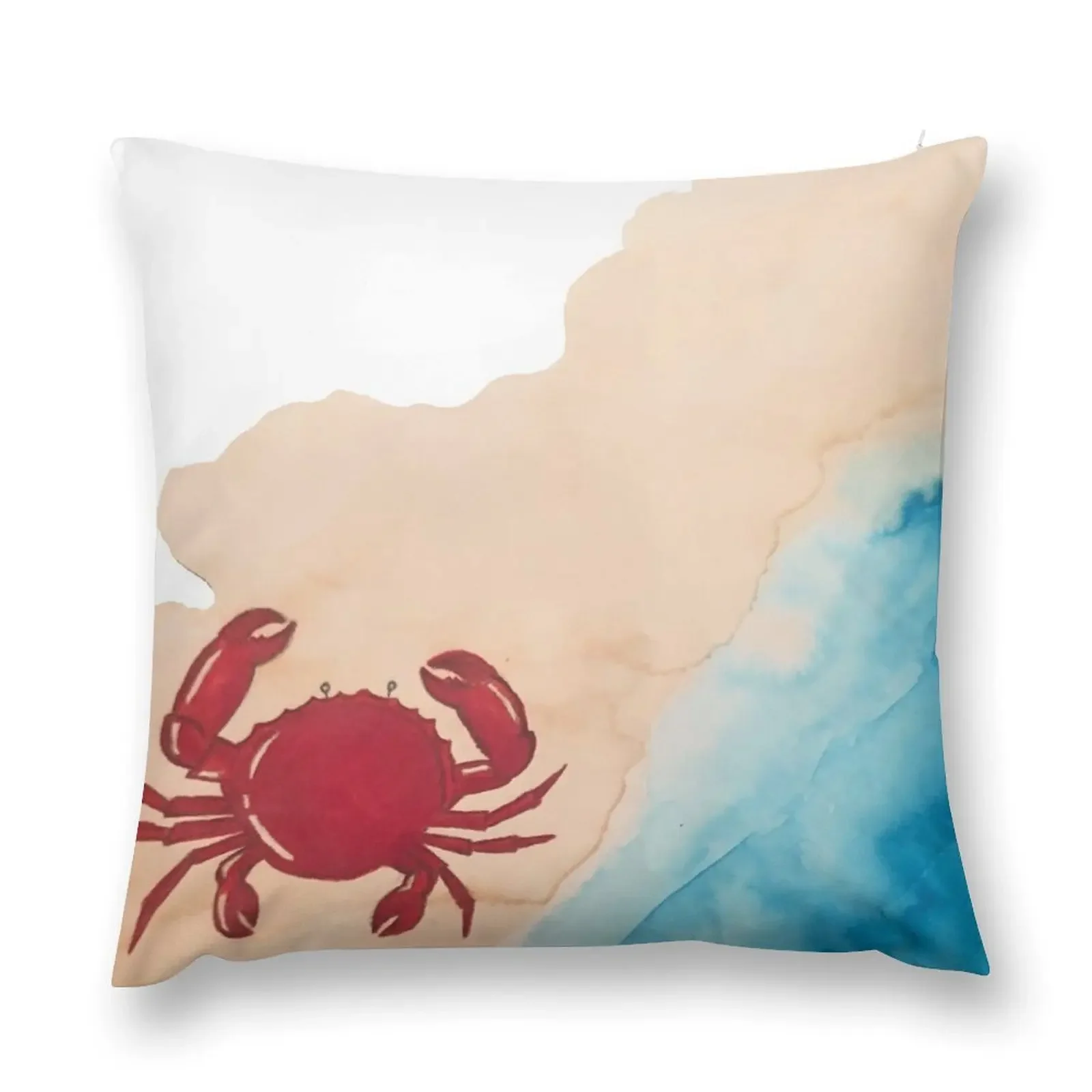 Crabby Day Throw Pillow Pillow Case Pillow Decor pillows decor home