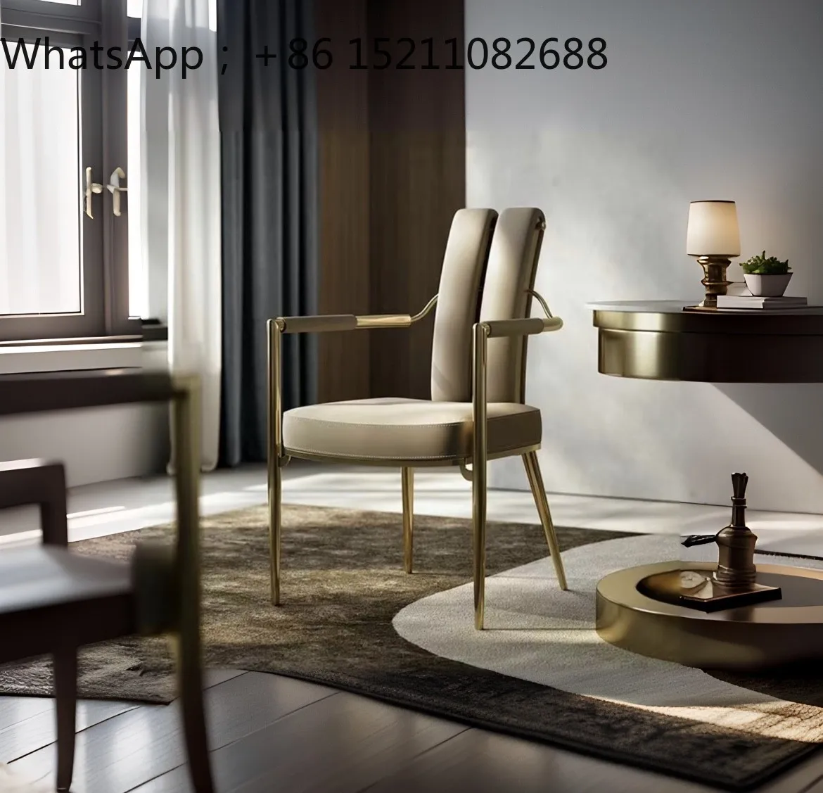SCY villa high-end dining chair tea table tea table master chair office study chair