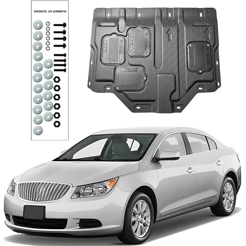 Garde-boue sous le moteur pour Buick Lacrosse, bouclier anti-éclaboussures, plaque de couverture de garde-boue, protecteur de garde-boue pour voiture, noir, 2009-2015, 1,6 L