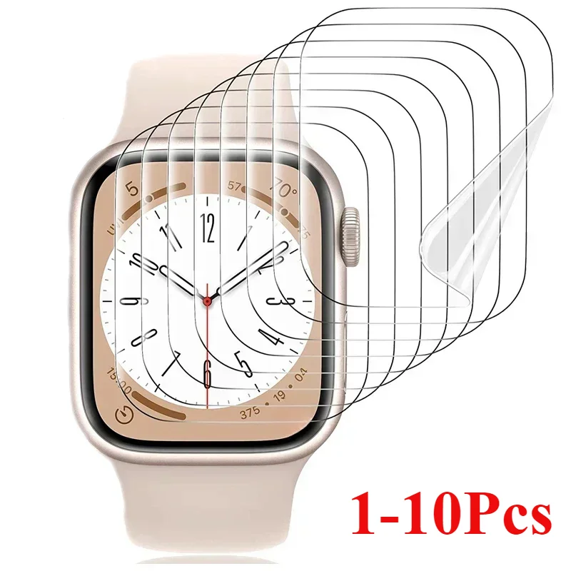 Soft Hydrogel Screen Protector Film For Apple Watch 9 8 7 6 SE 5 4 3 45MM 42MM 40MM 44MM 38MM Not Glass for iWatch Ultra 2 49MM