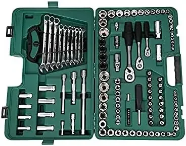 [Best Seller!]120 Piece Tool Set General Household Hand Tool Kit with Plastic Toolbox Storage Case,Auto Repair Tool Kit Toolbox
