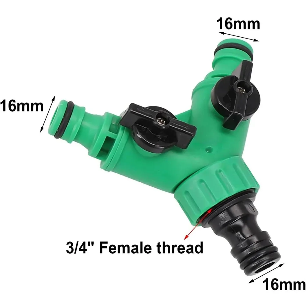 2026 Garden Water Pipe Connectors Pipe Adapter Y Shape Hose Splitter Valve Three Way Plastic Valve with Switch for Flower