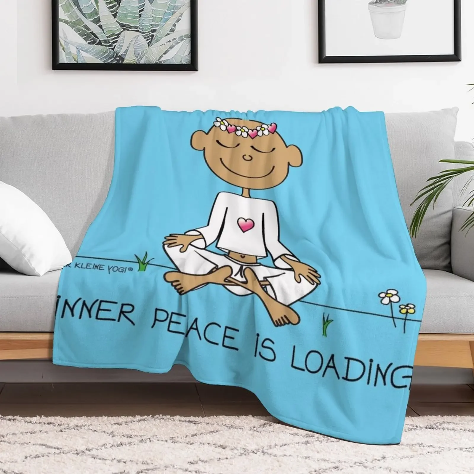 Inner Peace Is Loading Throw Blanket Fuzzy Plush Throw Blanket for Sofa Chair