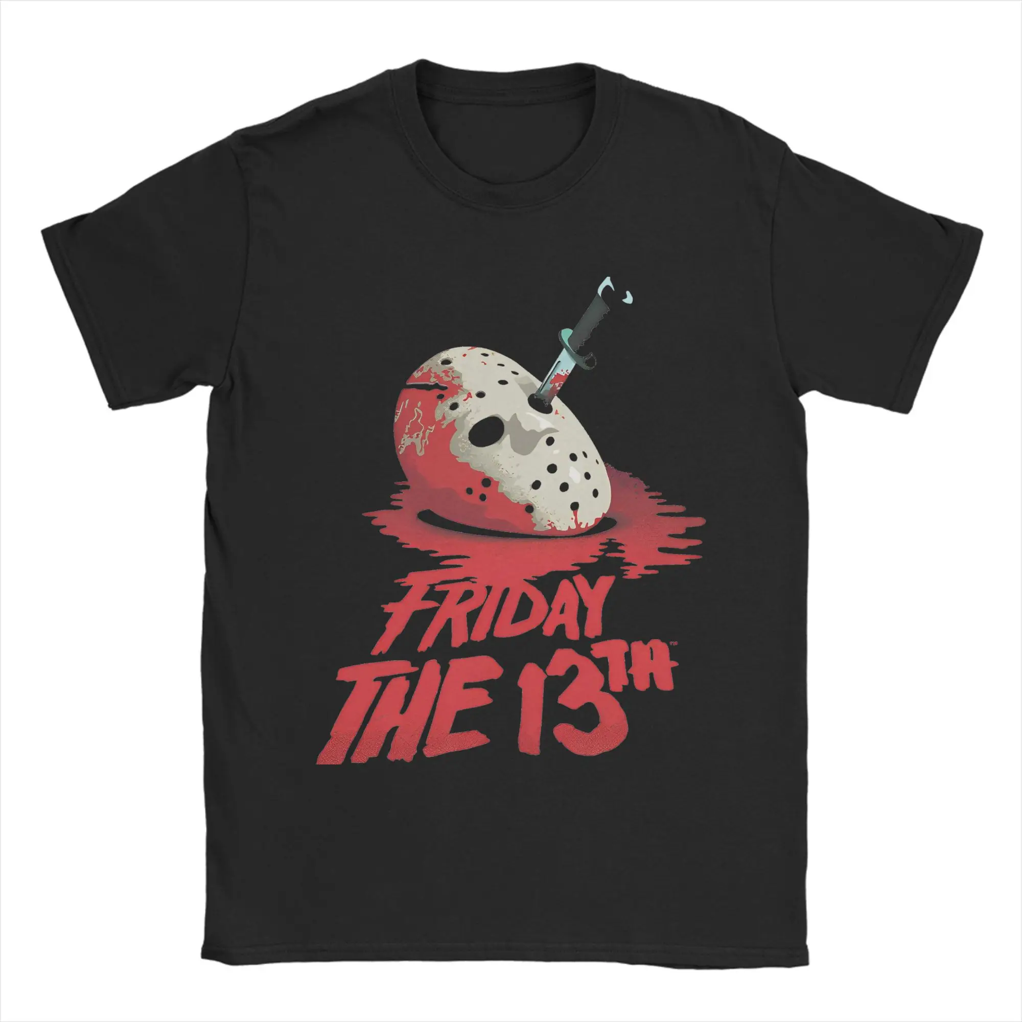 جيسون فورهيس الجمعة 13th الرعب تي شيرت الرجال النساء القطن تي شيرت تقليدي طاقم الرقبة تي شيرت ملابس قصيرة الأكمام حجم كبير