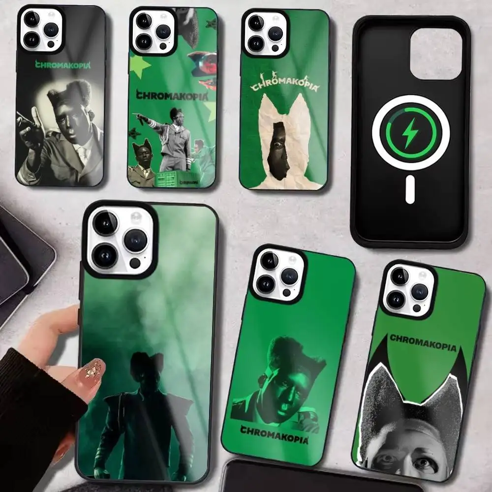 

C-Chromakopia T-Tyler The Creator Phone Case For iPhone17,16,15,14,13,12,11 Plus,Pro Max Magnetic For Magsafe Wireless Charging