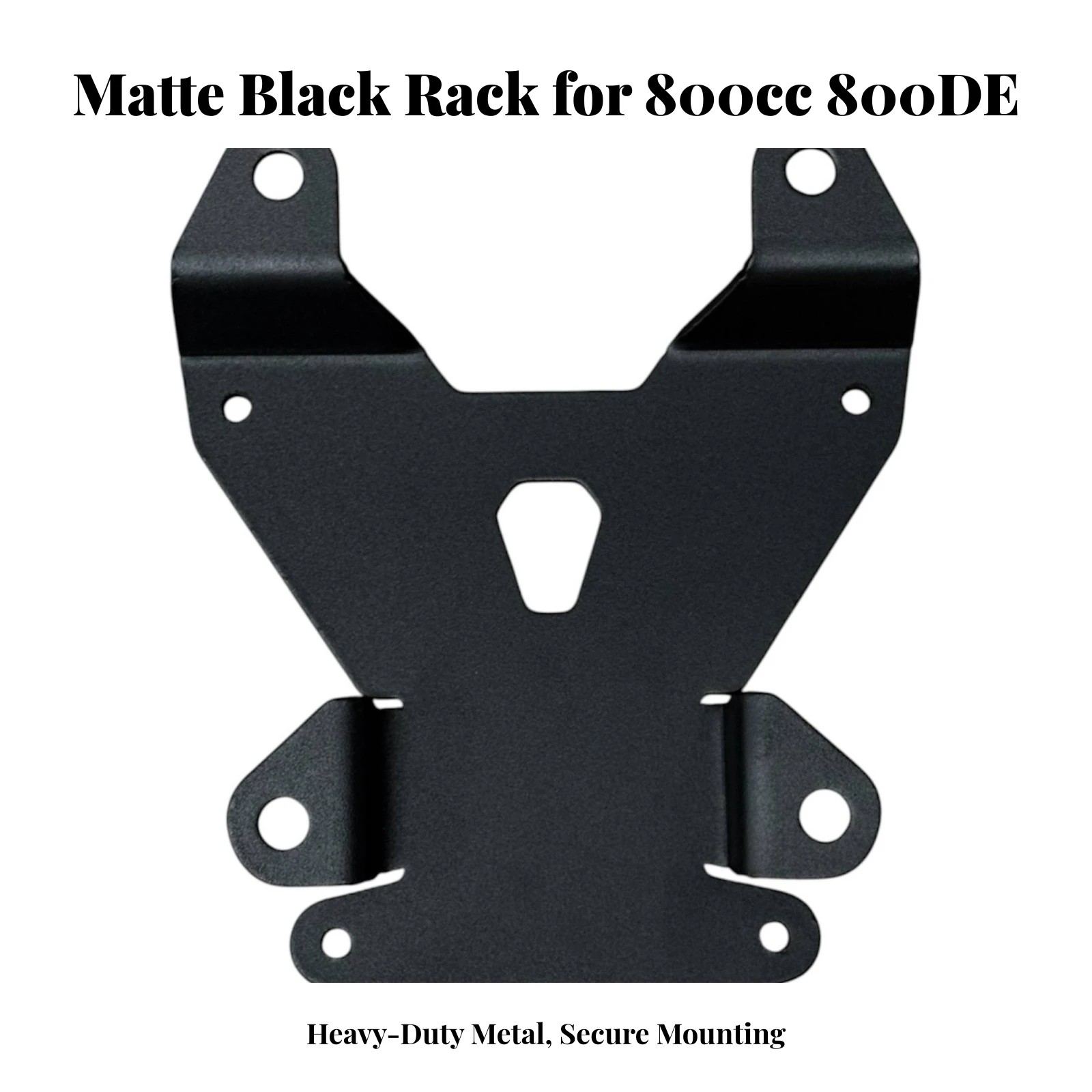 Rear Luggage Rack with Mounting Bracket Matte Black Luggage Carrier Mounting Plate Cargo Carrier Plate Perforated
