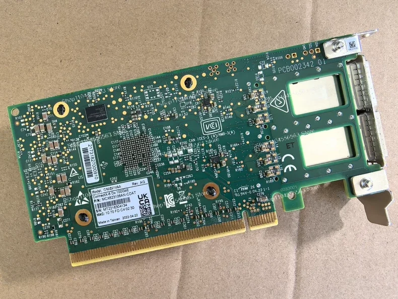

"ConnectX-6 VPI Dual Port 100GbE Adapter – MCX623106AN-CDAT, PCIe 4.0 x16, QSFP56 (Tested Pull Unit)"
