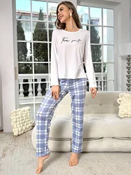 New women's home wear short sleeve trousers pajamas love pattern casual and comfortable