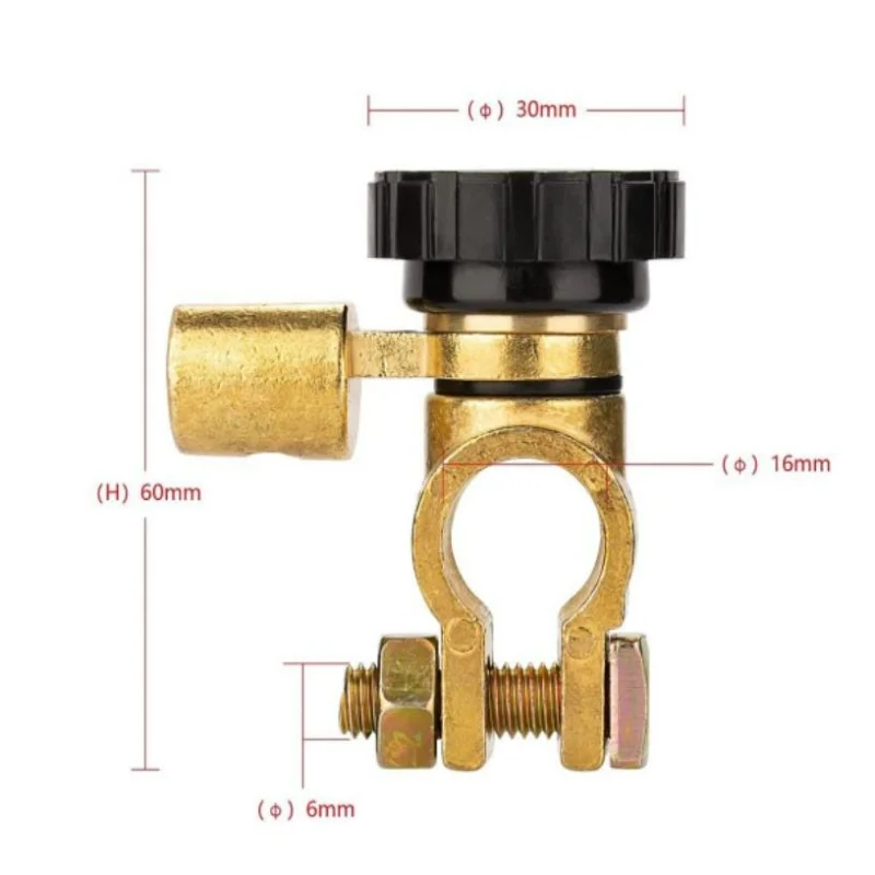 ISURE MARINE Automotive Battery Terminal Switch Quick Disconnect Isolator Battery Disconnect Switch Connector Red Black