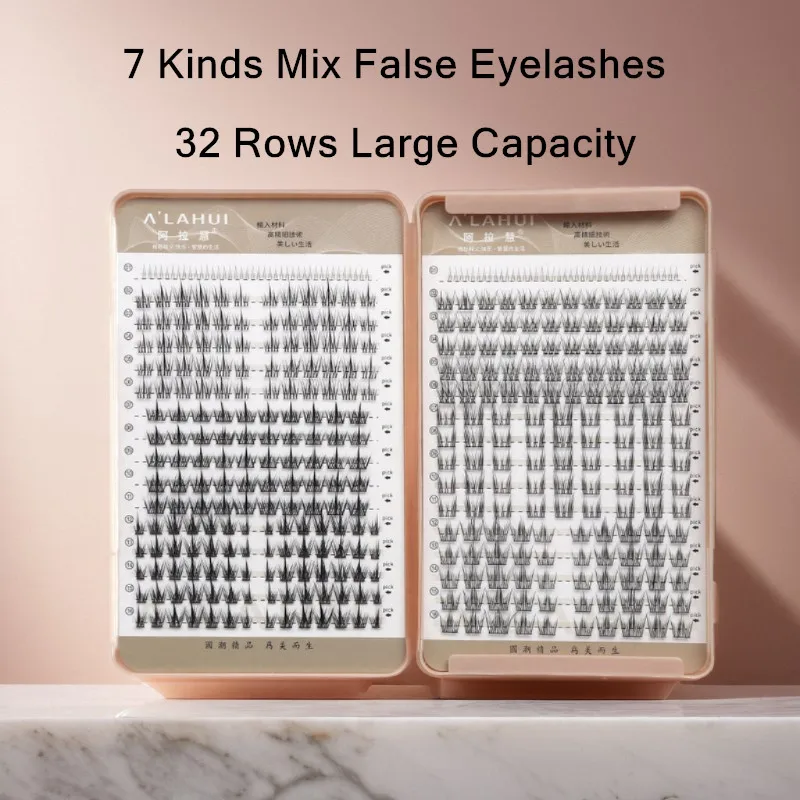 7 Kinds Mix False Eyelashes Voluminous Fluffy Thick Fish Tail Sunflower Reusable Segmented Lower Lash Extension DIY Manga Eyes