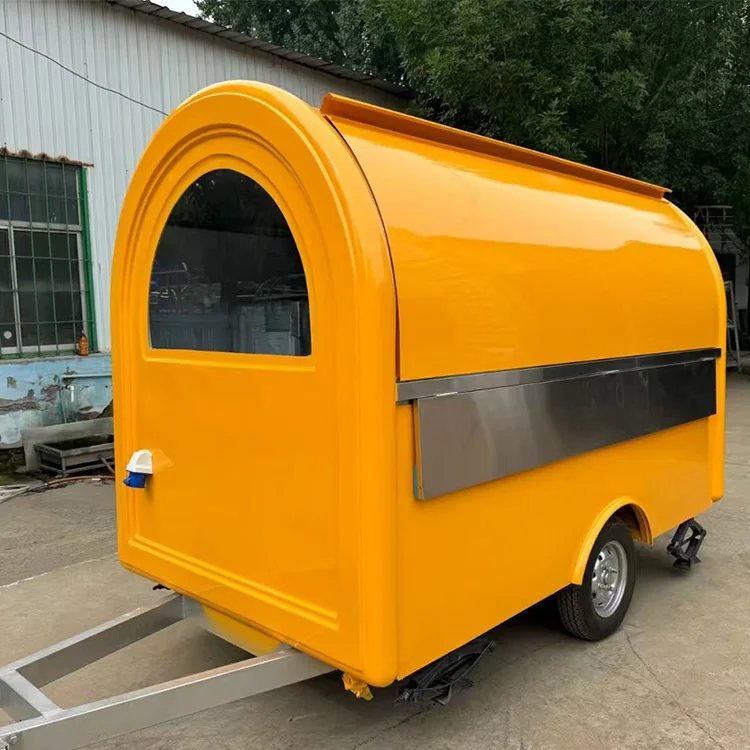 Small Mobile Kitchen Food Truck Fully Equipped Coffee Food Trailer Turnkey Mobile Concession Catering Vehicle