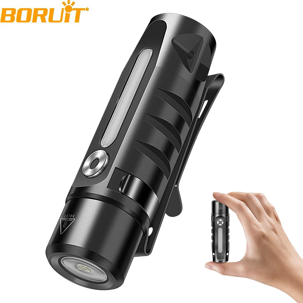 

BORUiT RJ28 EDC фонарик мини портативный брелок свет Type-C зарядка рабочий свет многоисточник света карманный фонарь для кемпинга