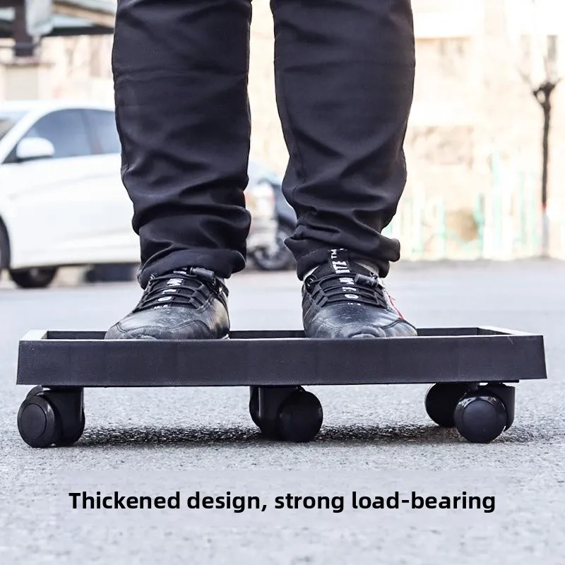 

Утолщенный прямоугольный поддон для цветочных горшков на универсальных колесах с функцией сбора воды, пластиковая подставка для цветочных горшков