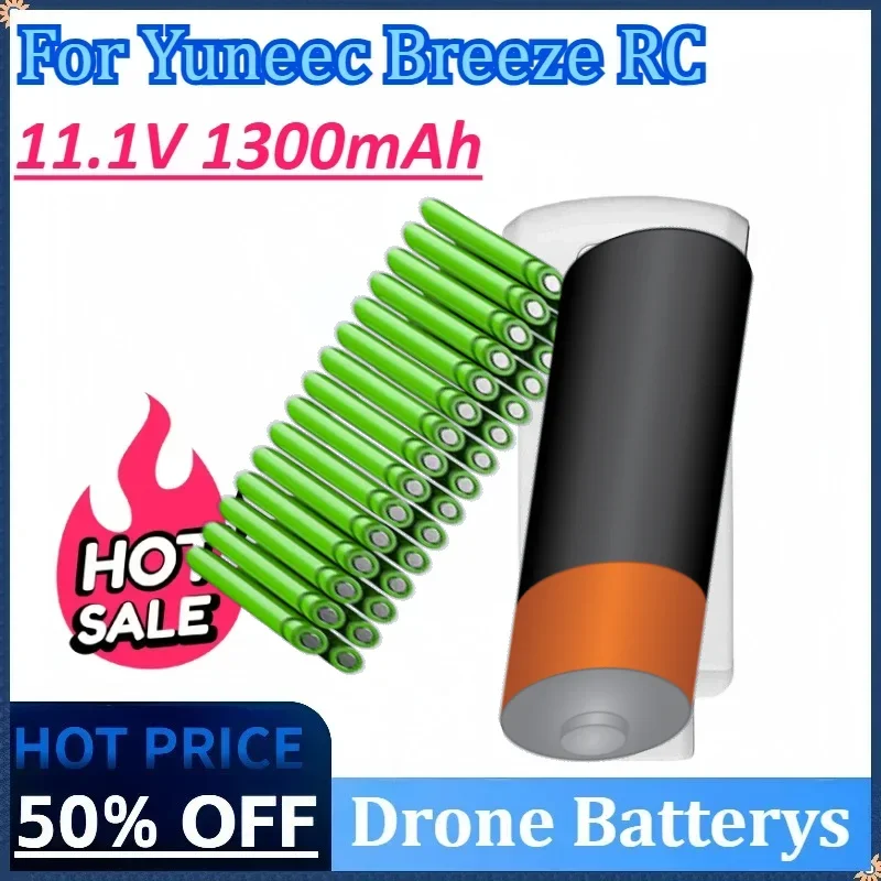 11,1 В 1300 мАч LiPo аккумуляторная батарея для Yuneec Breeze RC FPV Drone Высококачественная литиевая батарея