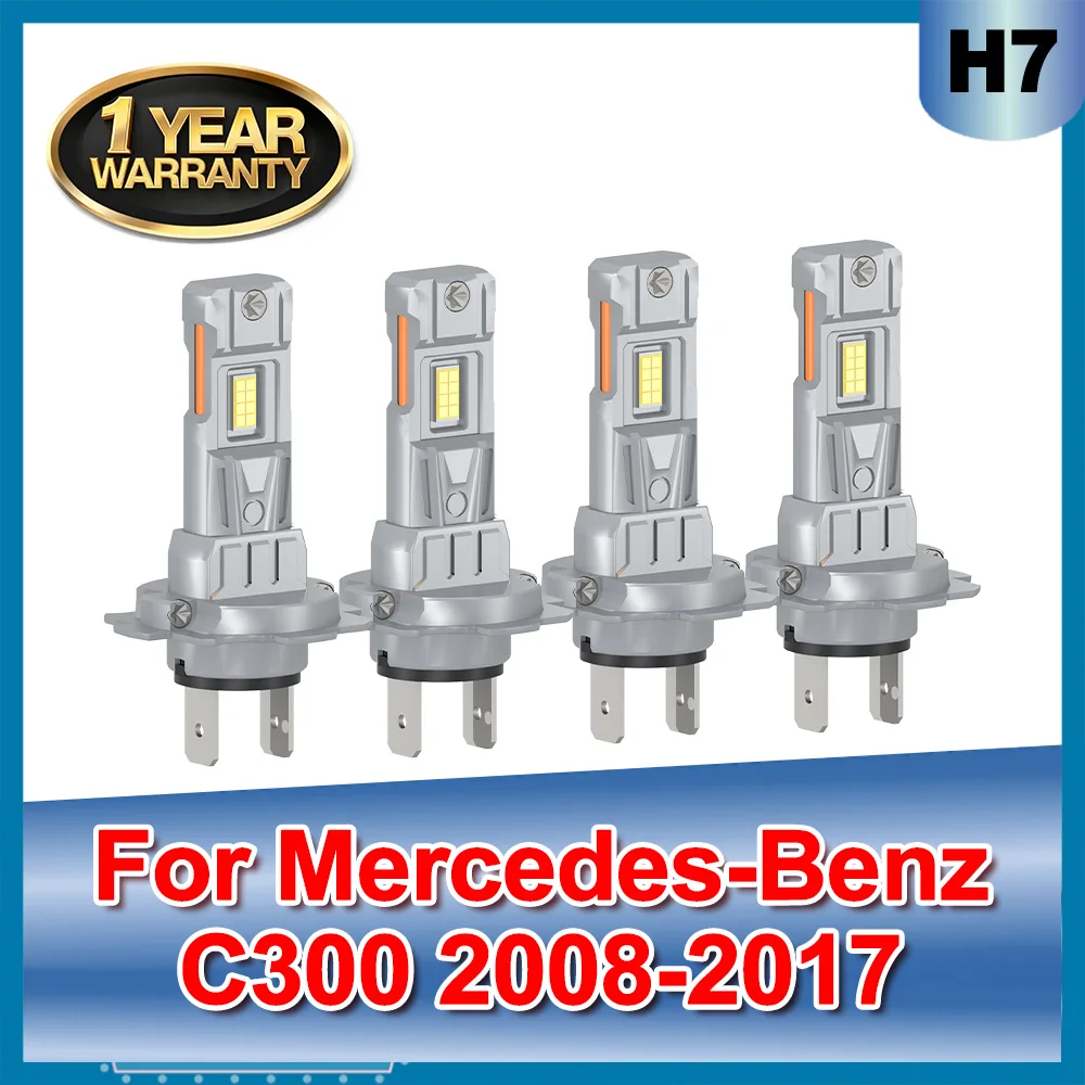 

H7 Super Bright LED Headlight Bulbs 20000LM Kit High Low Beam 6000K White For Mercedes-Benz C300 2008 2009 2010 2011 2012-2017
