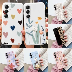 Etui na Samsung Galaxy A34 5G Cute Heart Flower Back Cover miękkie silikonowe matowe ochronne Funda do Samsung A 34 torebki GalaxyA34