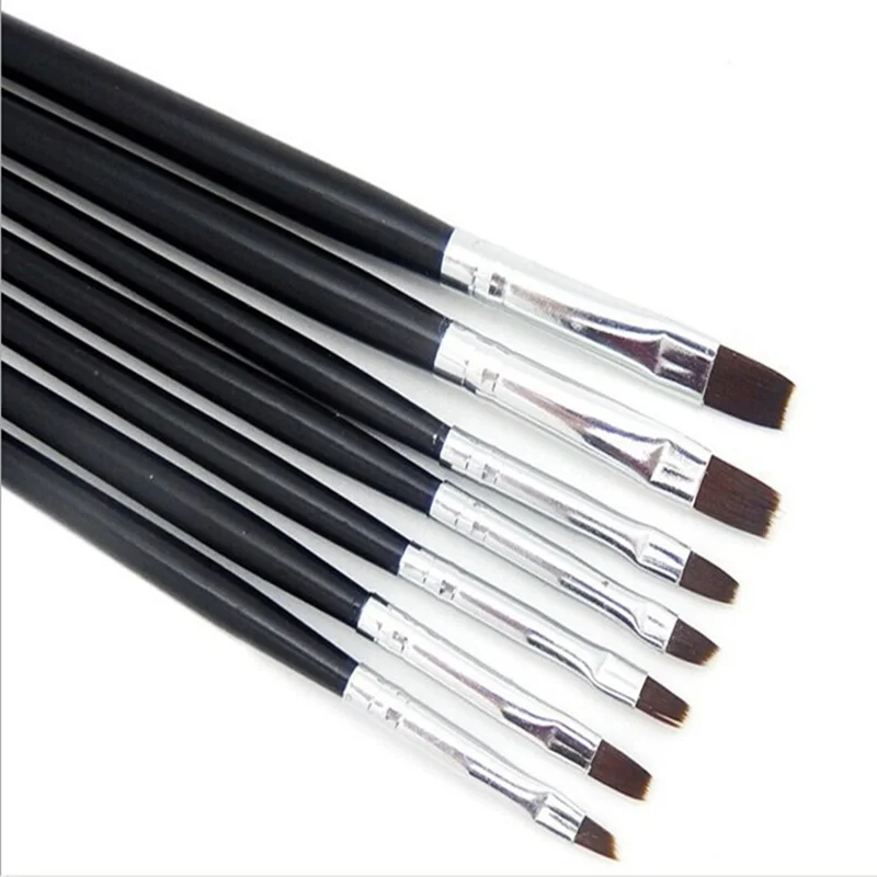 7Pcs/set Dental Resin Shaping Brush Pens Nylon Brush Nails Art Brushes Various Size Dentistry Composite Teeth Dentistry Material