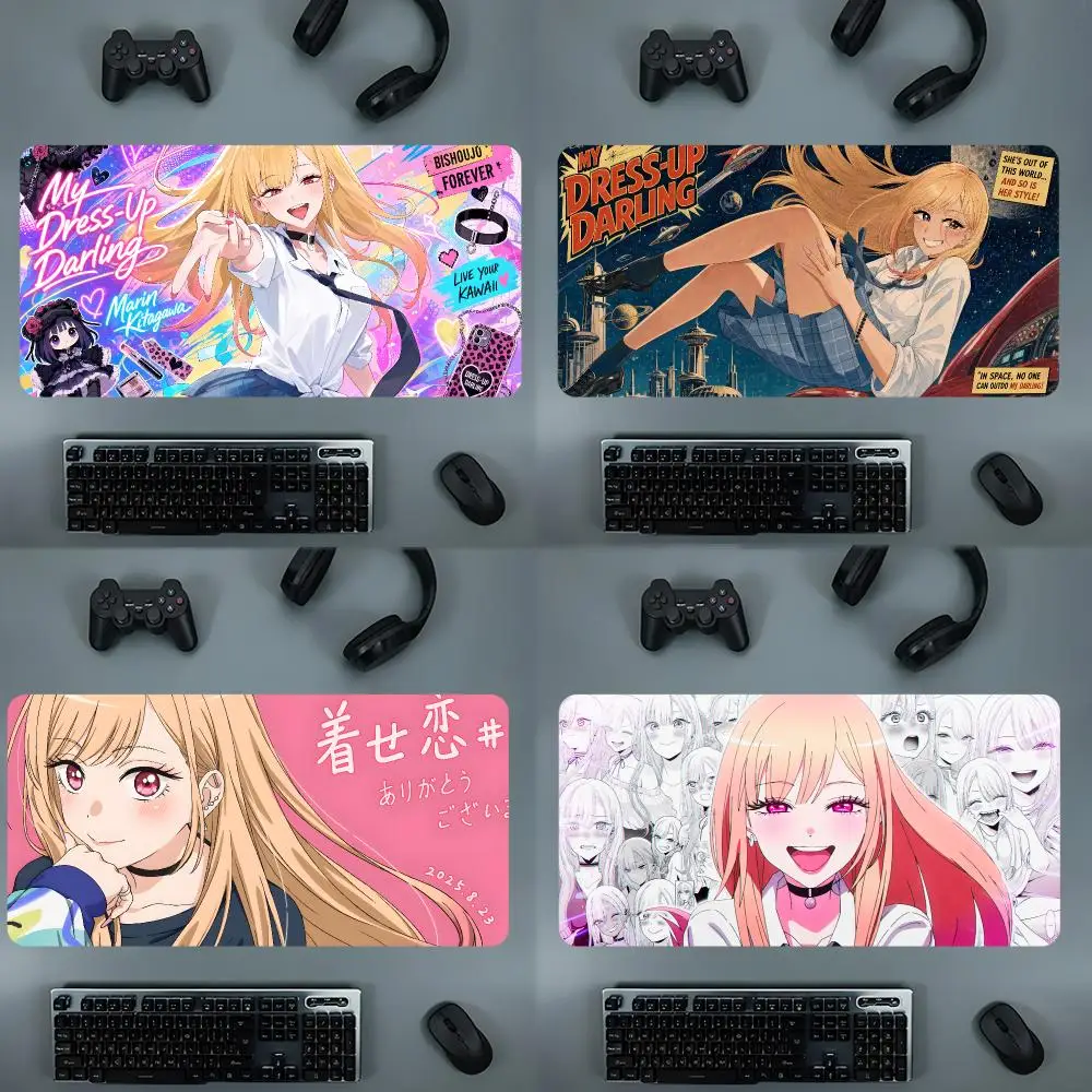 My Dress-Up Darling Mouse Pads Gamer Keyboard Mat Pads Gaming Desk Protector Laptops Large Mousepad Cartoon Deskmat