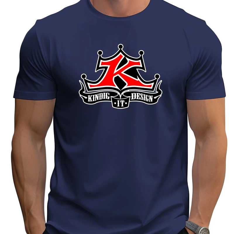 

Мужская футболка Kindig-It-Design-Kindig-It-Pinup, хлопковая футболка с короткими рукавами и забавным принтом на рукавах