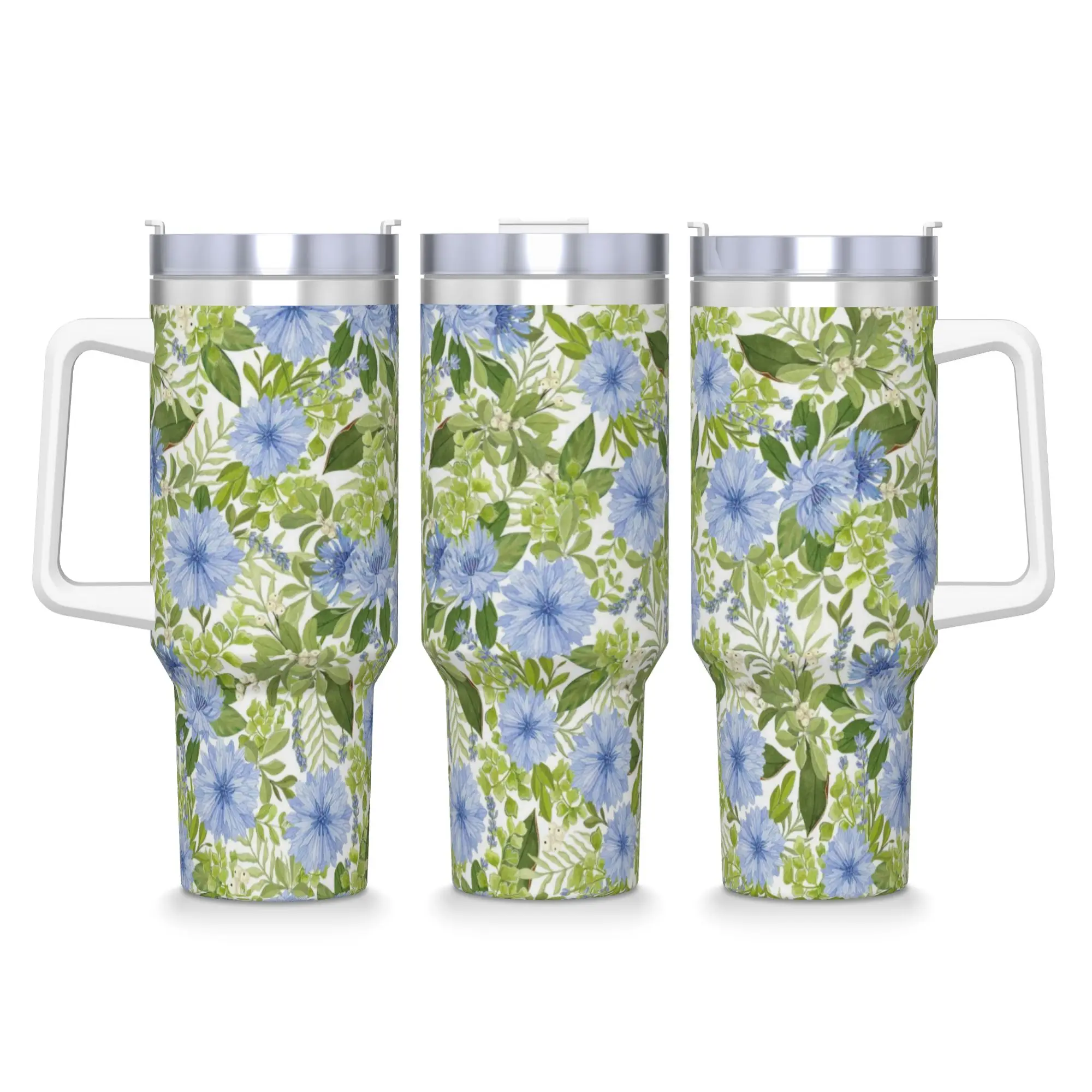 Stainless Steel Tumbler Rural flowers Coffee Mug  Insulated Cold and Hot Car Mugs Travel Graphic Water Bottle